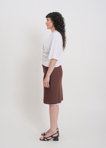 Kai Skirt / Chocolate-Baby Blue