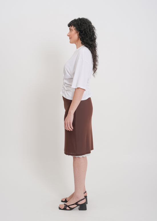 Kai Skirt / Chocolate-Baby Blue