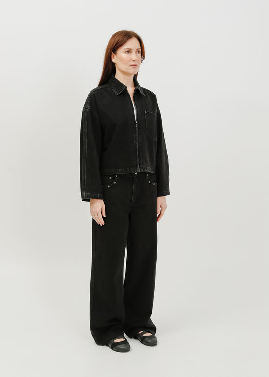 Zoey Denim Jacket / Black