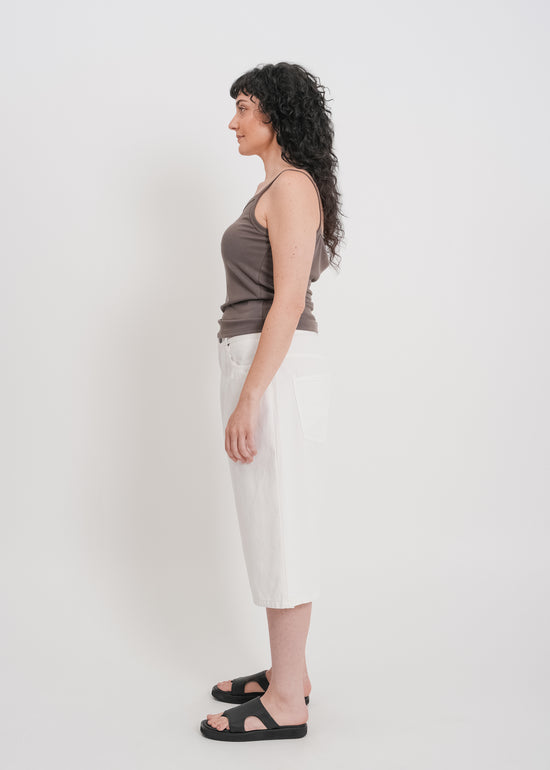 Sullivan Denim Short / White