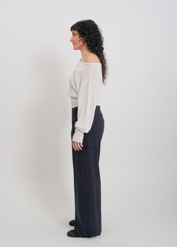 Annie Trouser / Navy-White