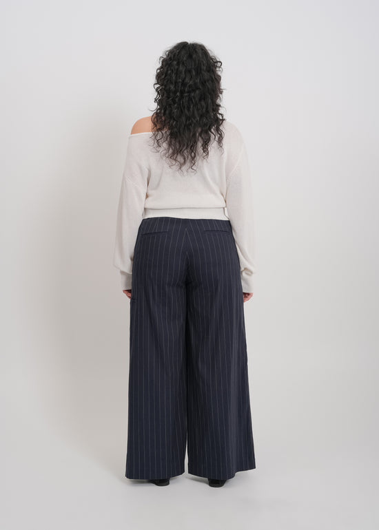 Annie Trouser / Navy-White