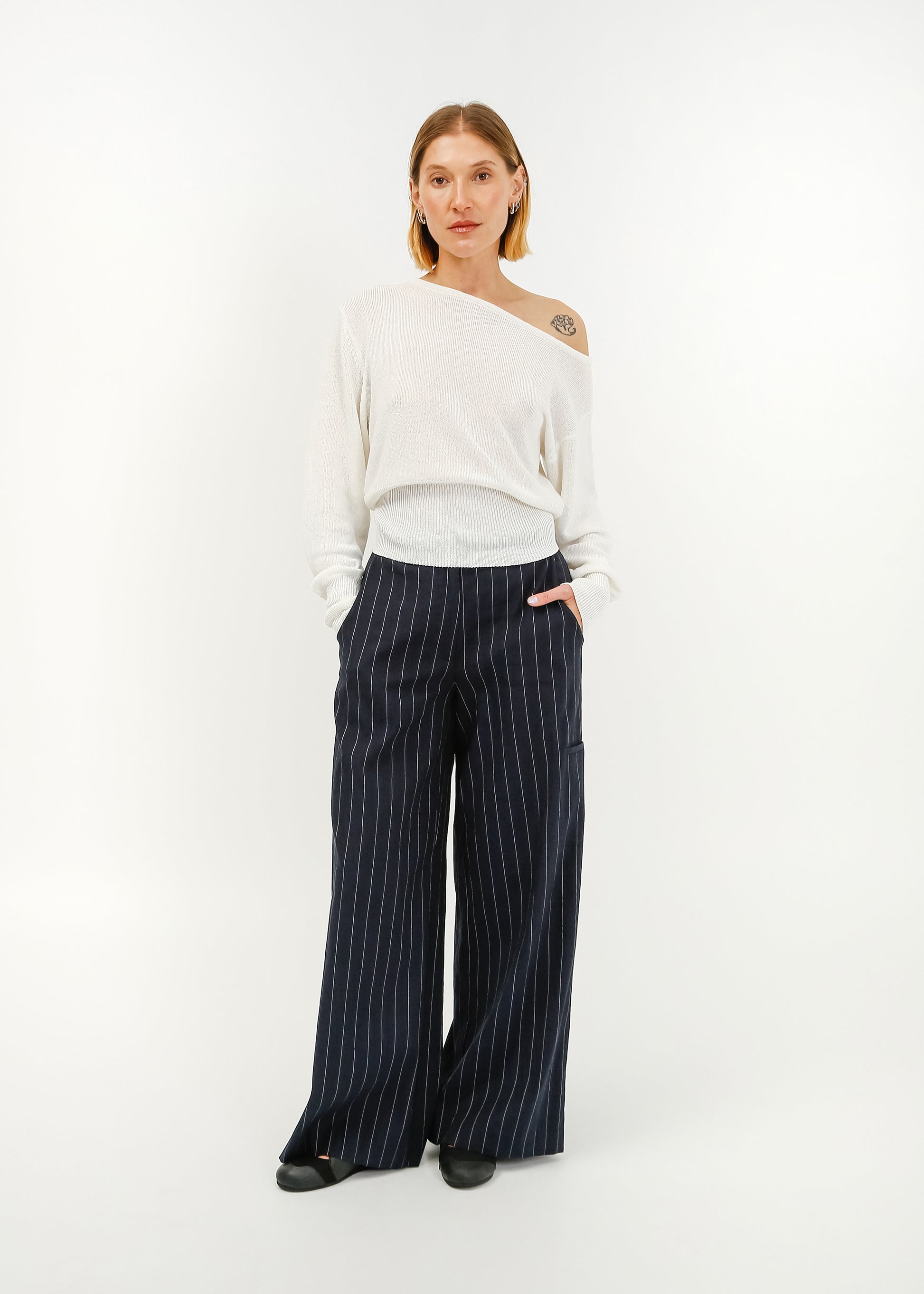 Annie Trouser / Navy-White - 
Navy White (image 1)