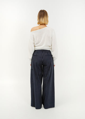 Annie Trouser / Navy-White