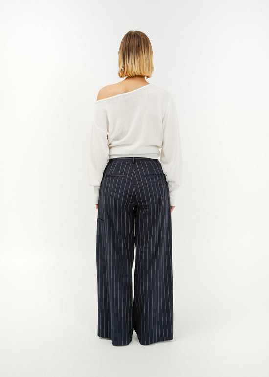 Annie Trouser / Navy-White