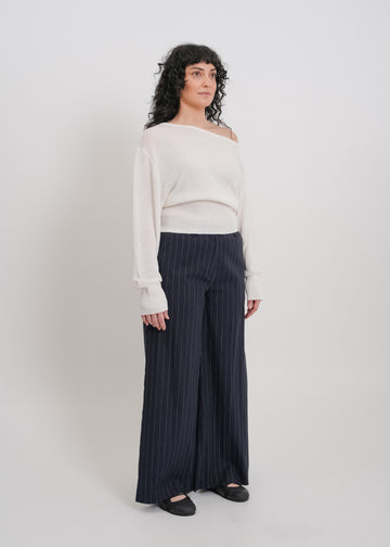 Annie Trouser / Navy-White