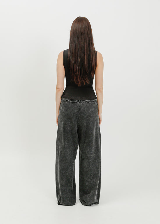 Evanna Track Pant / Washed Black