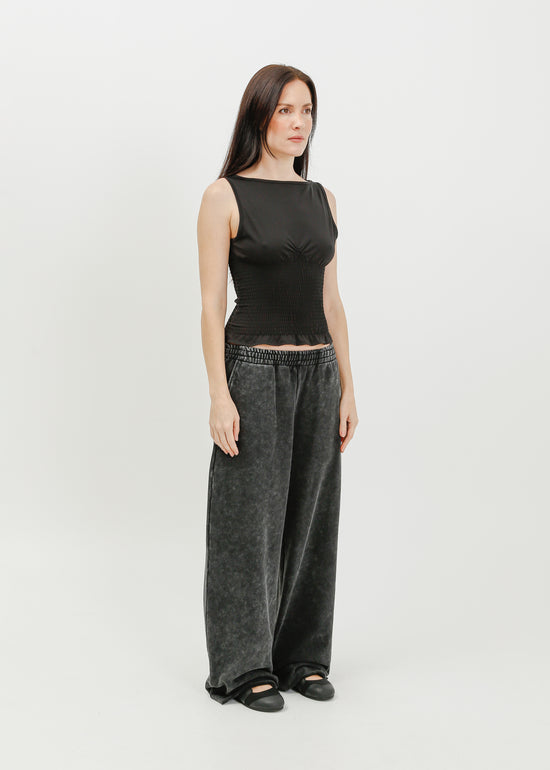 Evanna Track Pant / Washed Black