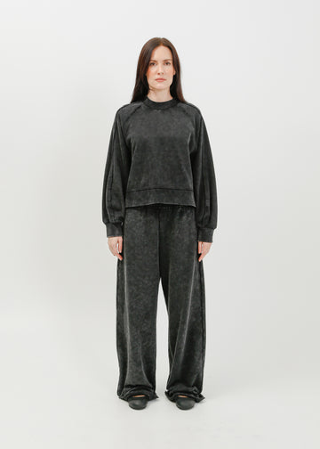 Evanna Track Pant / Washed Black