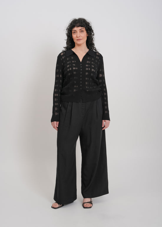 Dune Knit Cardi / Black