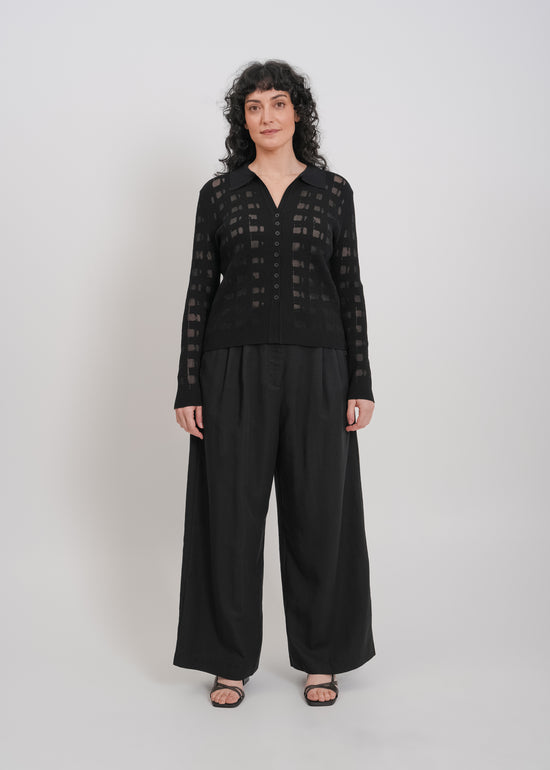 Dune Knit Cardi / Black