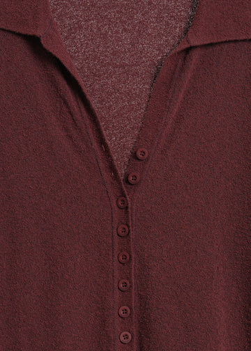Dune Knit Cardi / Burnt Maroon