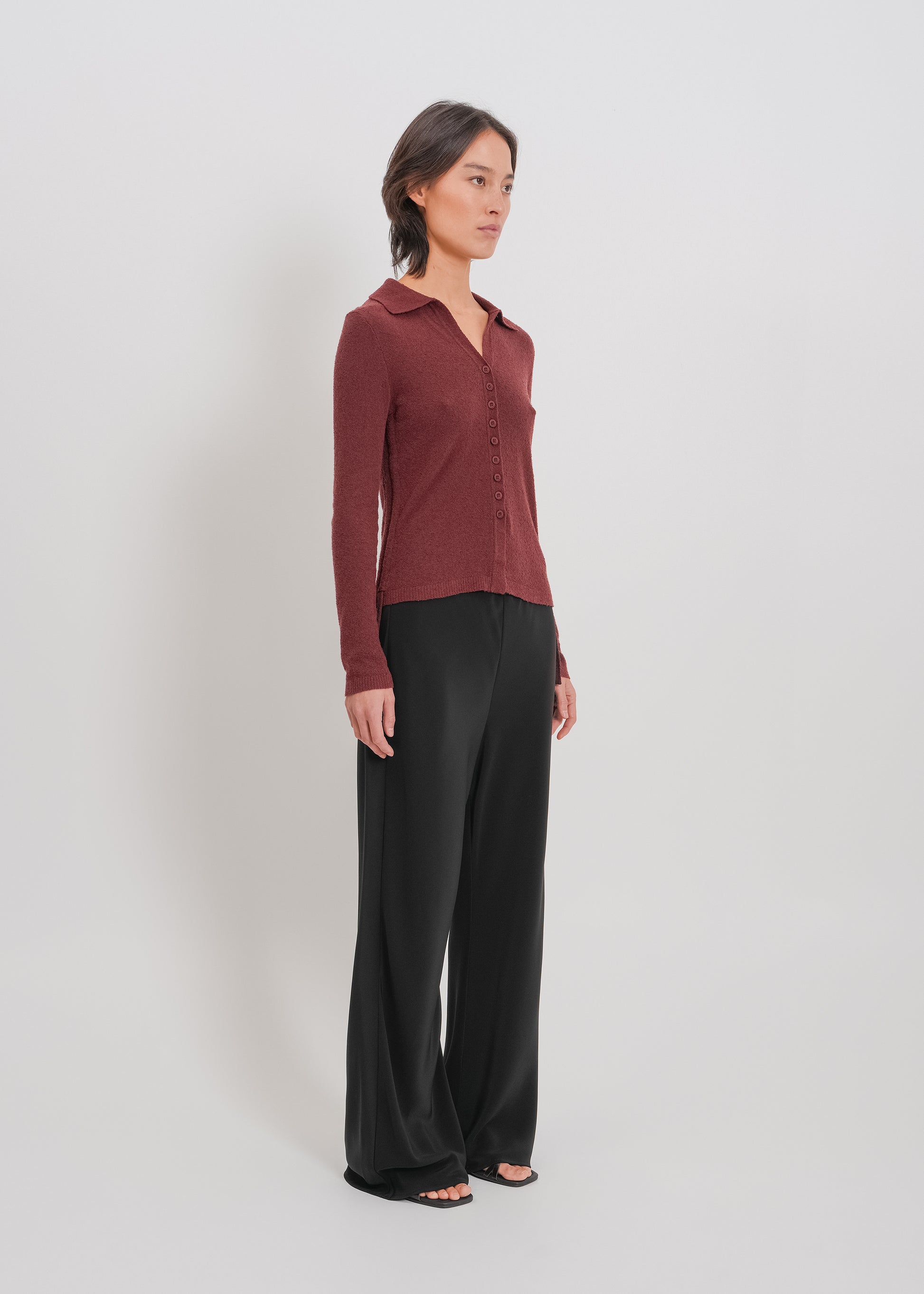 Dune Knit Cardi / Burnt Maroon - 
Burnt Maroon (image 3)