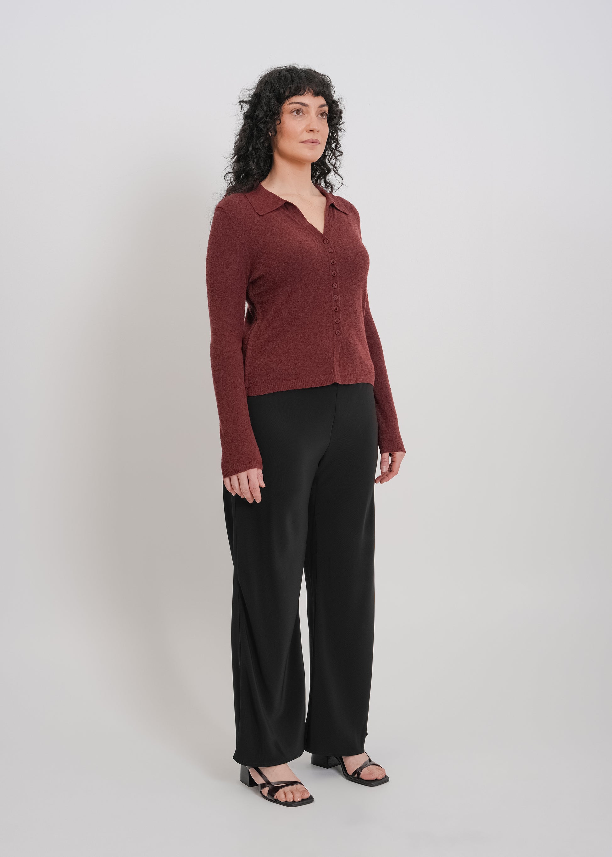 Dune Knit Cardi / Burnt Maroon - 
Burnt Maroon (image 7)