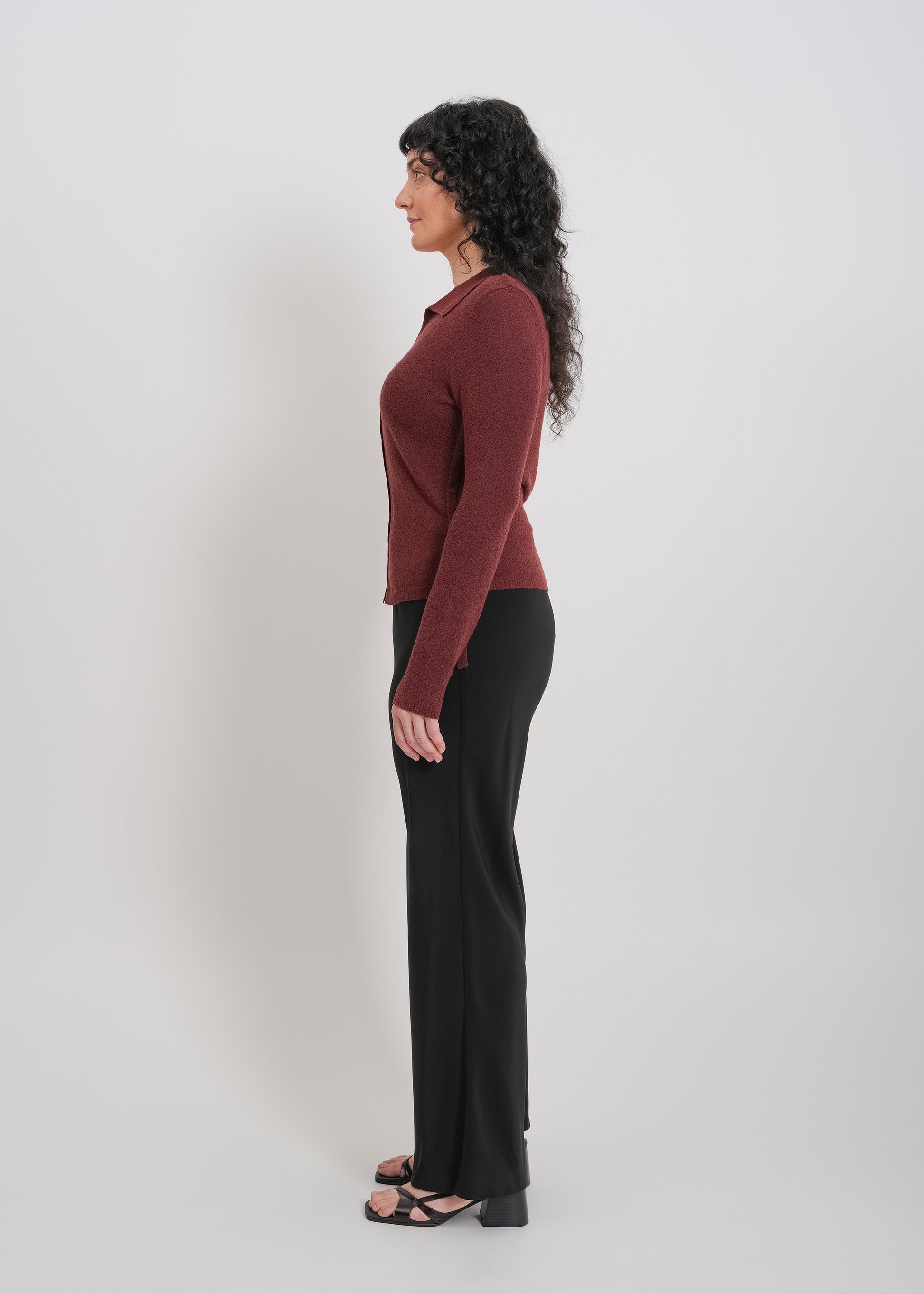 Dune Knit Cardi / Burnt Maroon - 
Burnt Maroon (image 8)