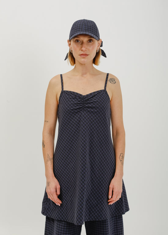 Kira Cap / Black-Navy Check