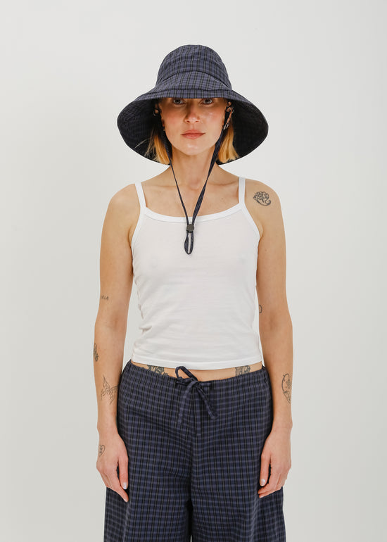 Saya Hat / Black-Navy Check