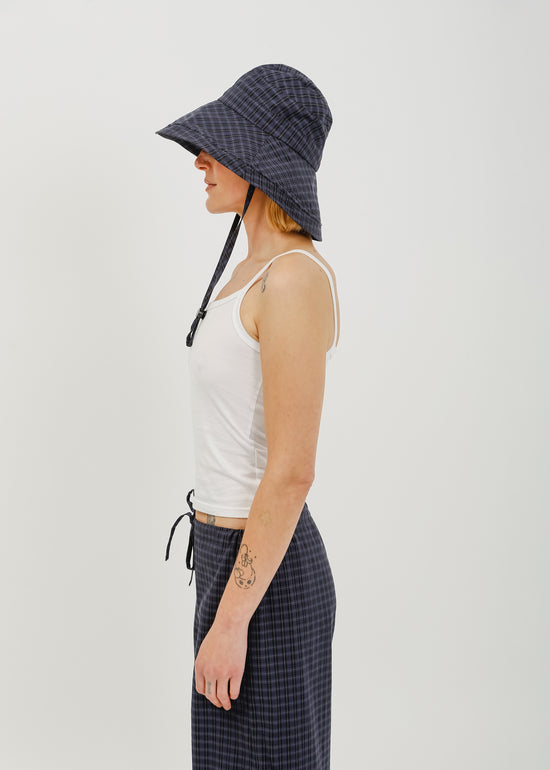 Saya Hat / Black-Navy Check