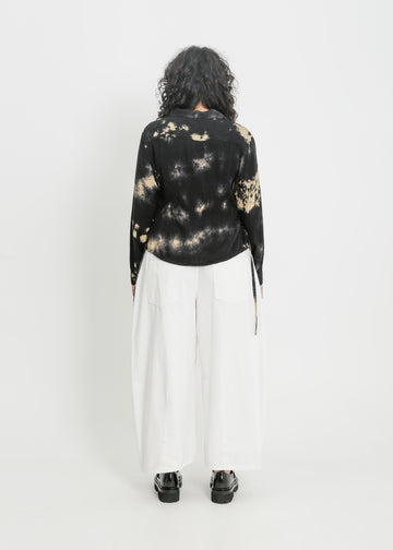 CARLOW BLOUSE / INK-BEIGE