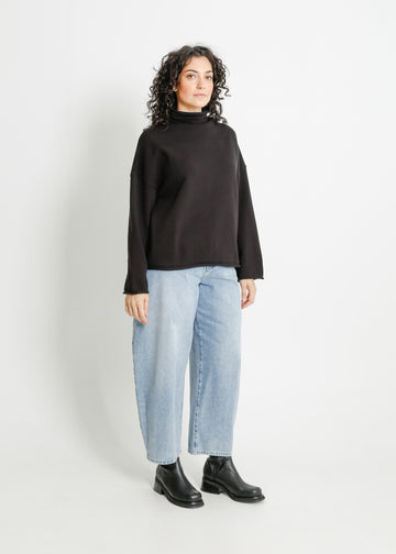 RAVENNA KNIT SWEAT / BLACK