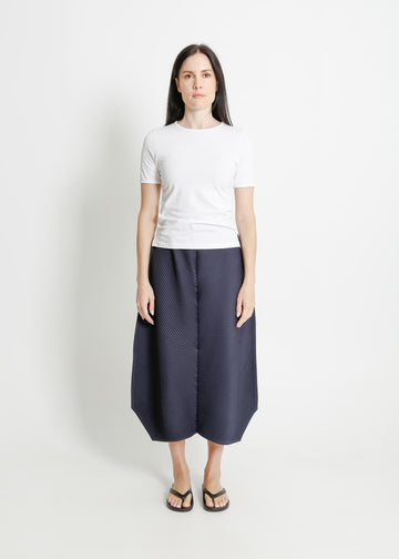 CHET PLEAT SKIRT / NAVY