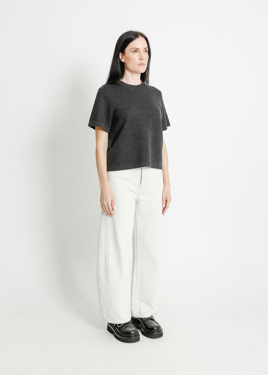 GAYA KNIT TEE / CHARCOAL