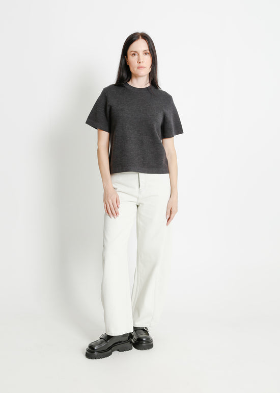 GAYA KNIT TEE / CHARCOAL