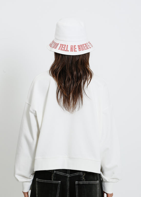 ROSE NOLAN HAT / WHITE-RED