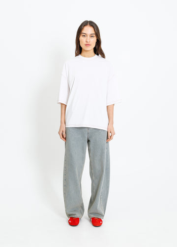 RONNIE OVERSIZE TEE / WHITE-RED