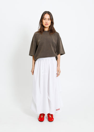 NORA SKIRT / WHITE-RED