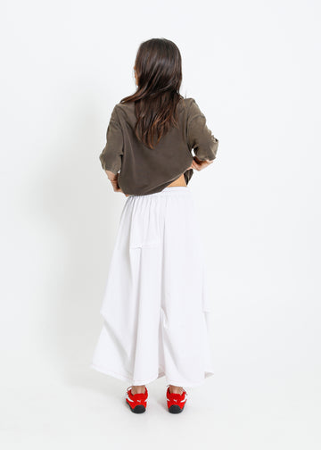 NORA SKIRT / WHITE-RED