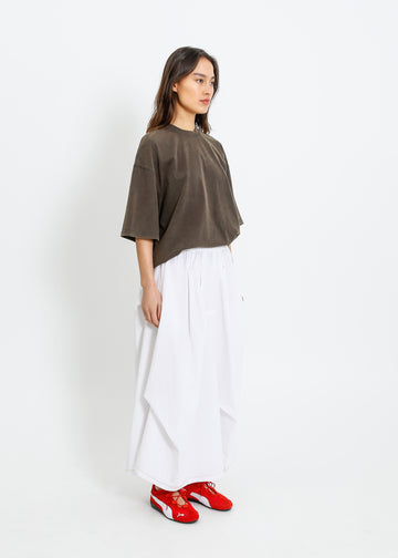NORA SKIRT / WHITE-RED