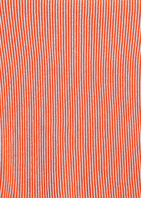 BONNIE KNIT SWEAT / ORANGE-PALE BLUE