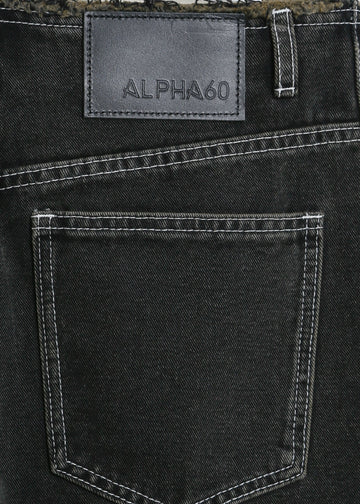 DARIO DENIM SHORT / DIRTY BLACK WASH