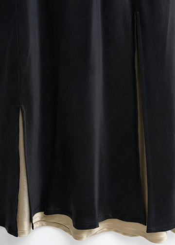 CARMY DRESS / BLACK-SAGE