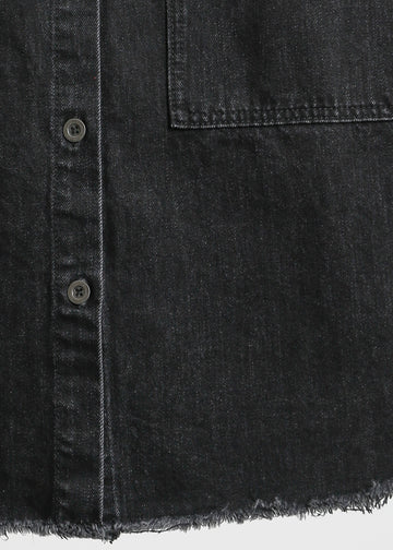ENNIS DENIM OVERSHIRT / BLACK