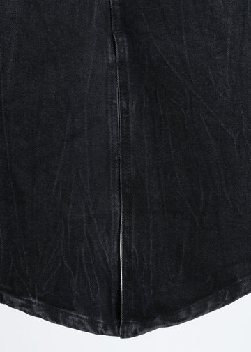 HUGH DENIM SKIRT / BLACK