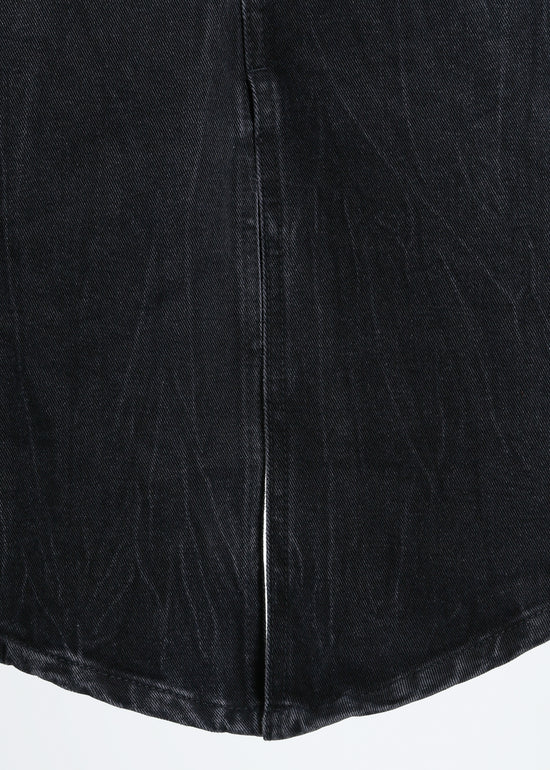 HUGH DENIM SKIRT / BLACK