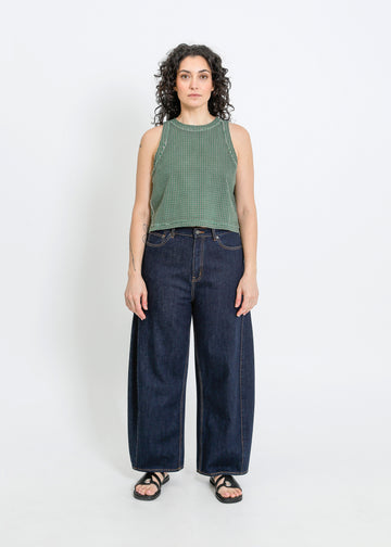 LESLIE TOP / GREEN-GREY