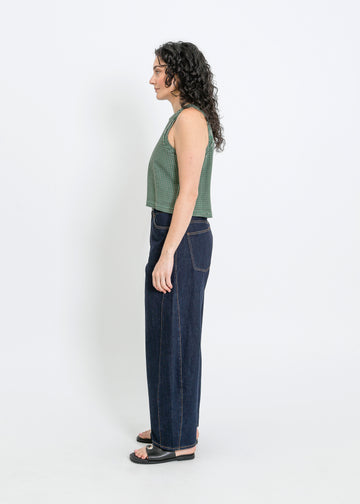 LESLIE TOP / GREEN-GREY