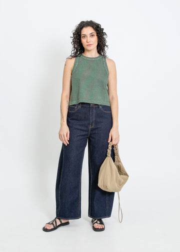 LESLIE TOP / GREEN-GREY