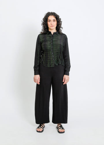 HARDING BLOUSE / BLACK-GREEN