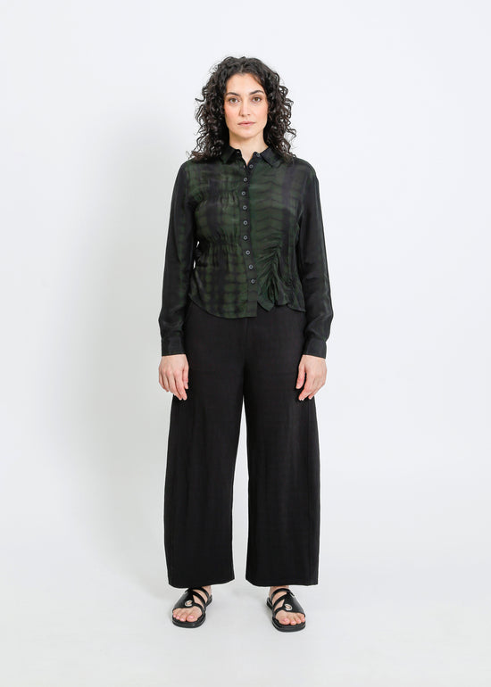 HARDING BLOUSE / BLACK-GREEN