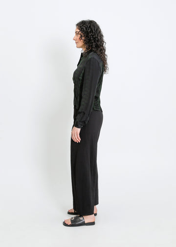 HARDING BLOUSE / BLACK-GREEN