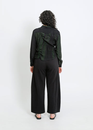 HARDING BLOUSE / BLACK-GREEN