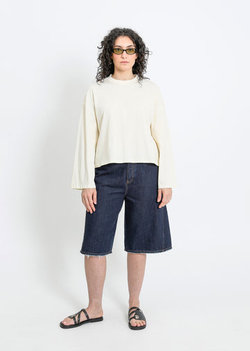 WEAVER LONG SLEEVE TEE / CREAM