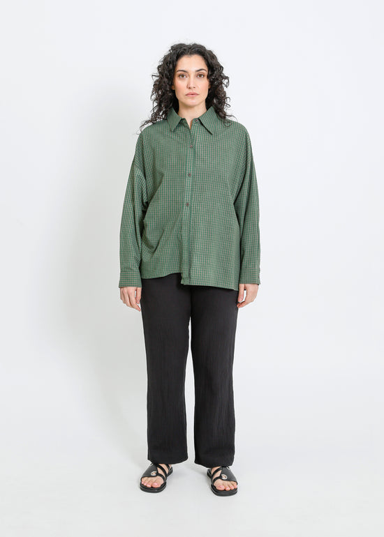 FIFER SHIRT / GREEN-GREY