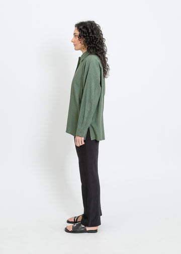 FIFER SHIRT / GREEN-GREY