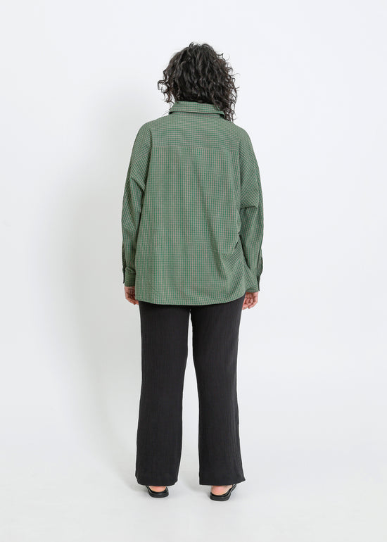 FIFER SHIRT / GREEN-GREY