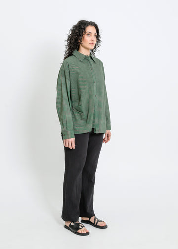 FIFER SHIRT / GREEN-GREY